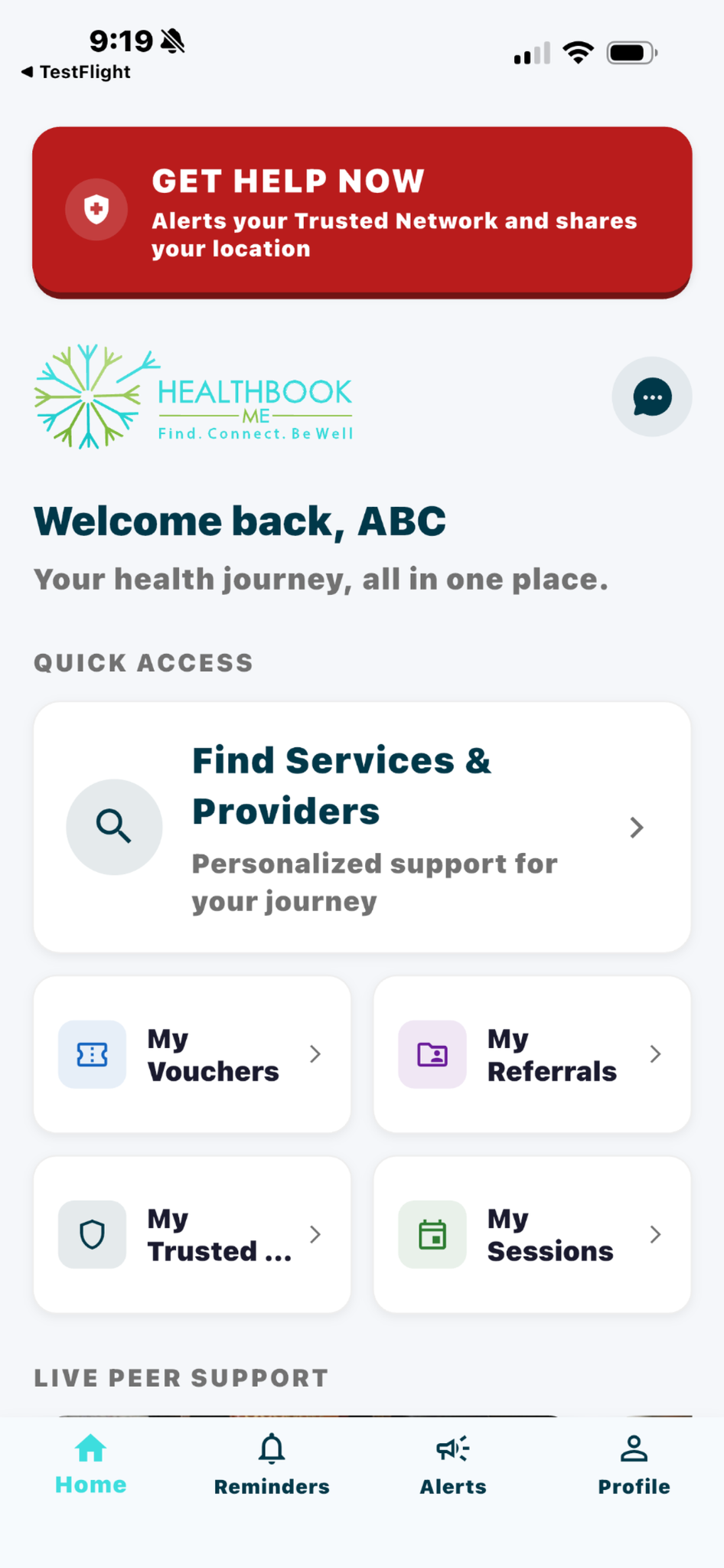 HealthBook — Home