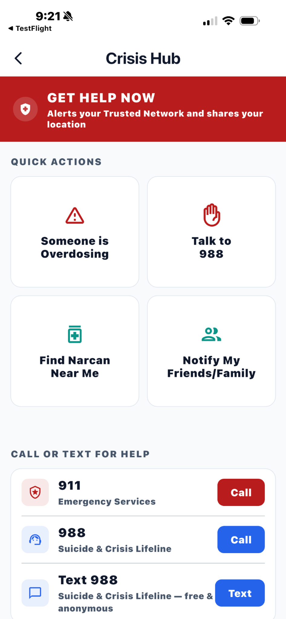 HealthBook — Crisis Hub