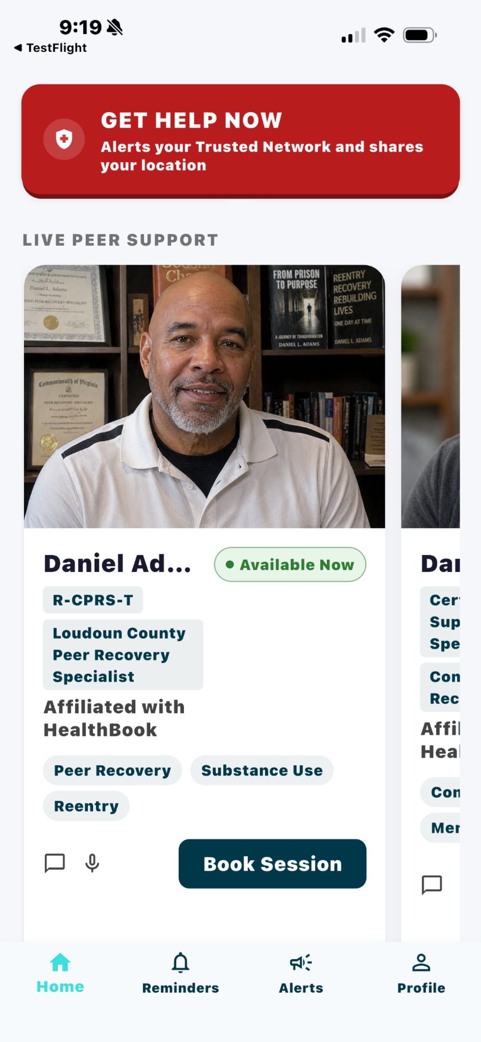 HealthBook — Peer Support